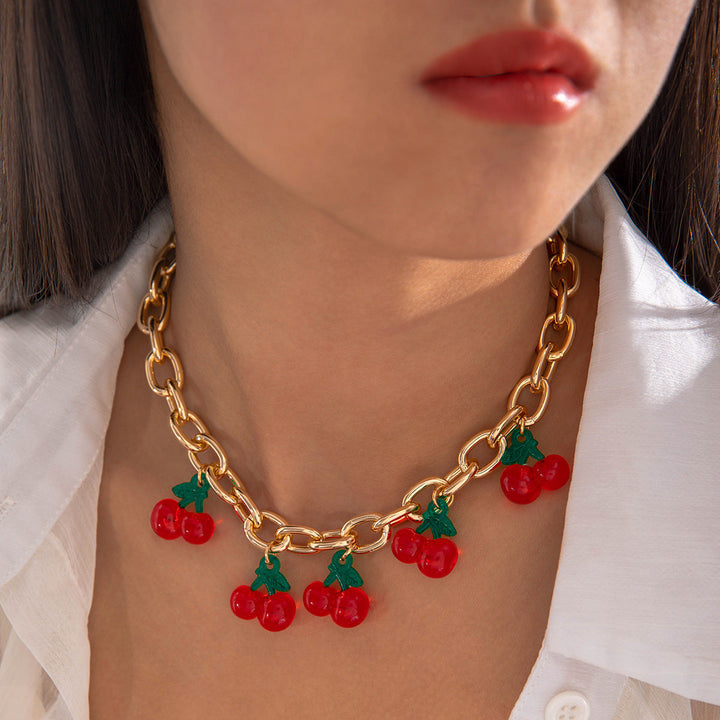 Collana a goccia di ciliegia