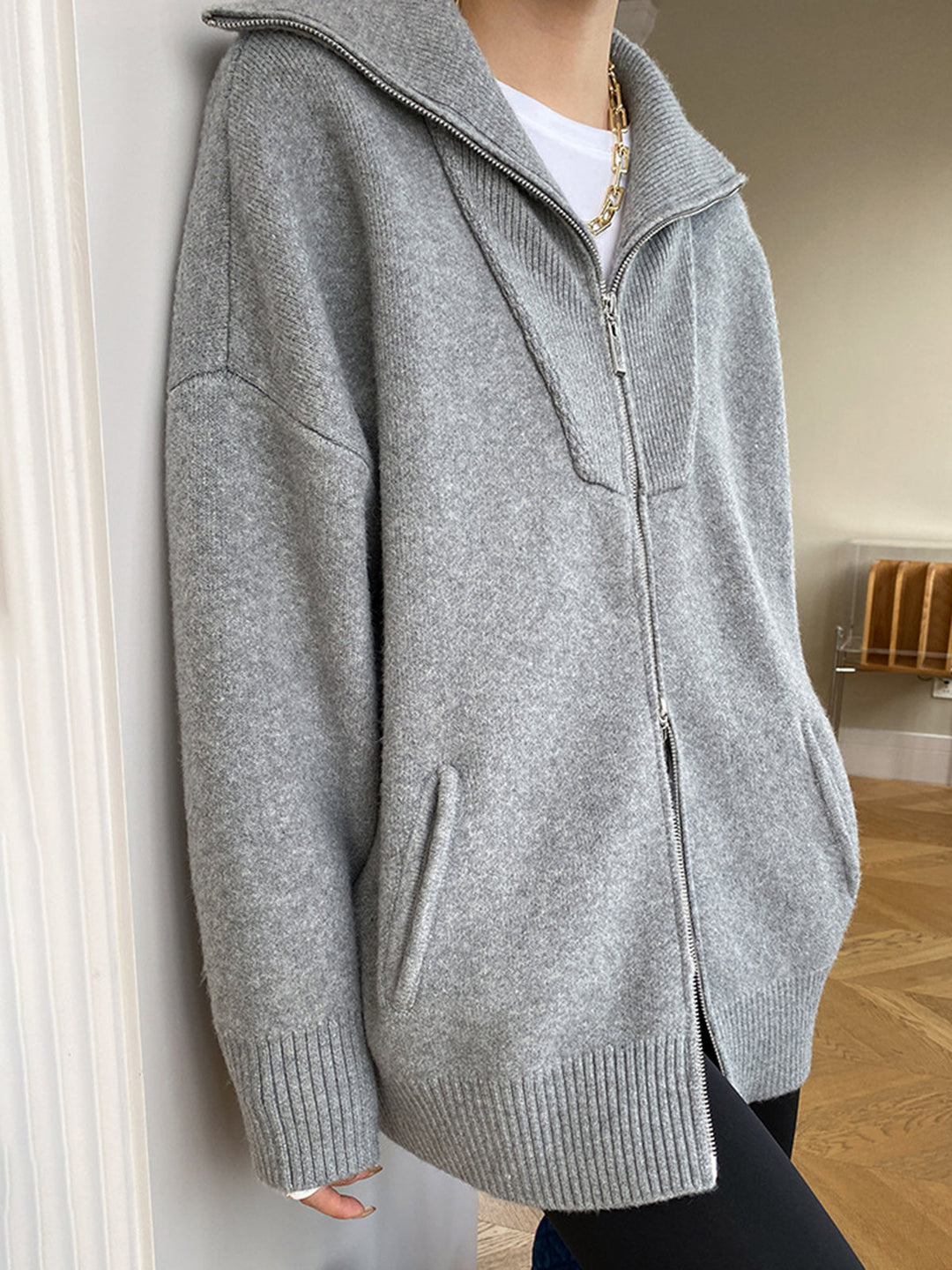 Nadia | Cardigan oversize con collo aperto
