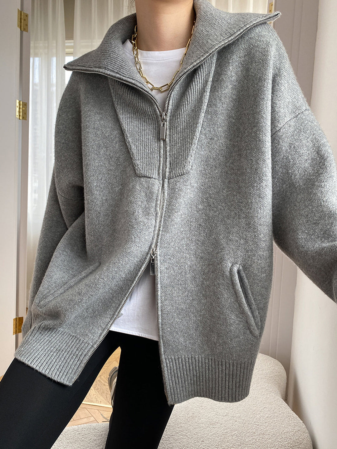 Nadia | Cardigan oversize con collo aperto
