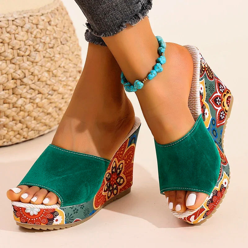 Sandali con zeppa Aria