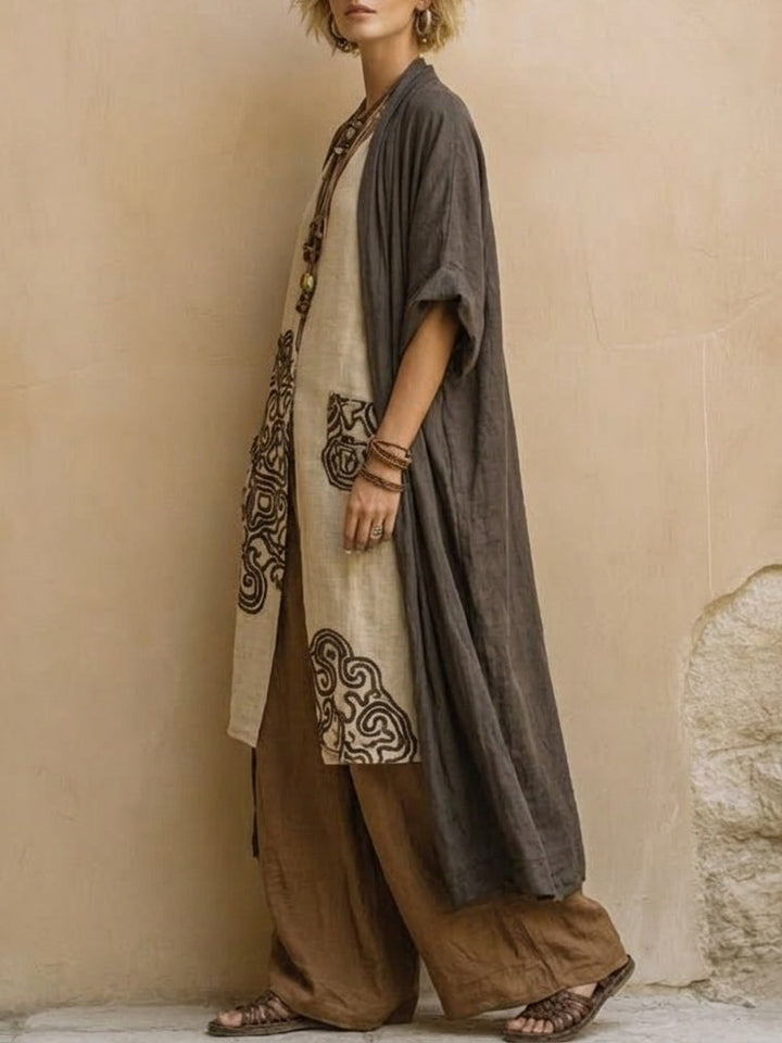 Giulia | Completo tre pezzi bohemien con motivo tribale