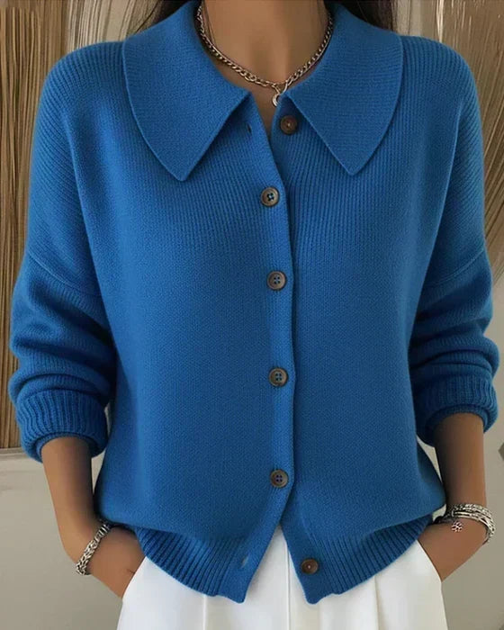 Vespera | Cardigan con colletto a bottoni