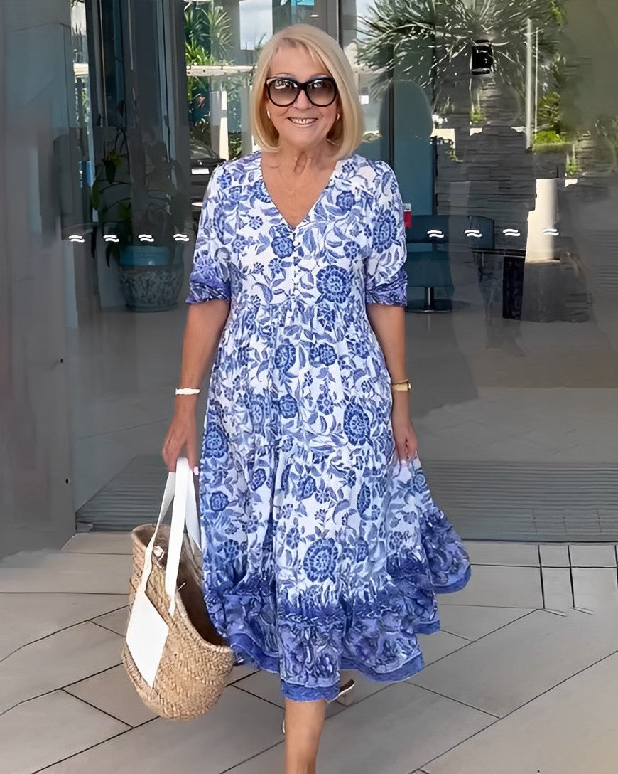Keisha | Elegante floreale con scollo a V