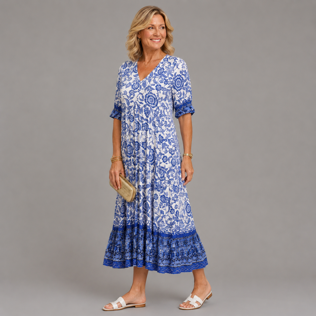 Keisha | Elegante floreale con scollo a V