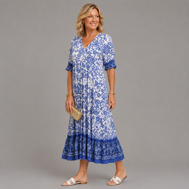 Keisha | Elegante floreale con scollo a V