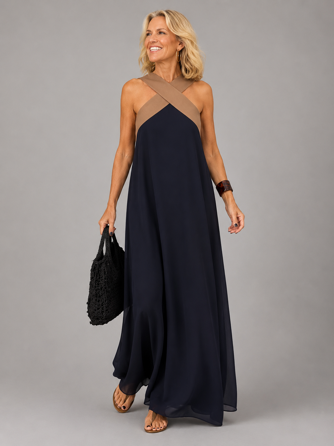 Velora | Abito lungo elegante a incrocio