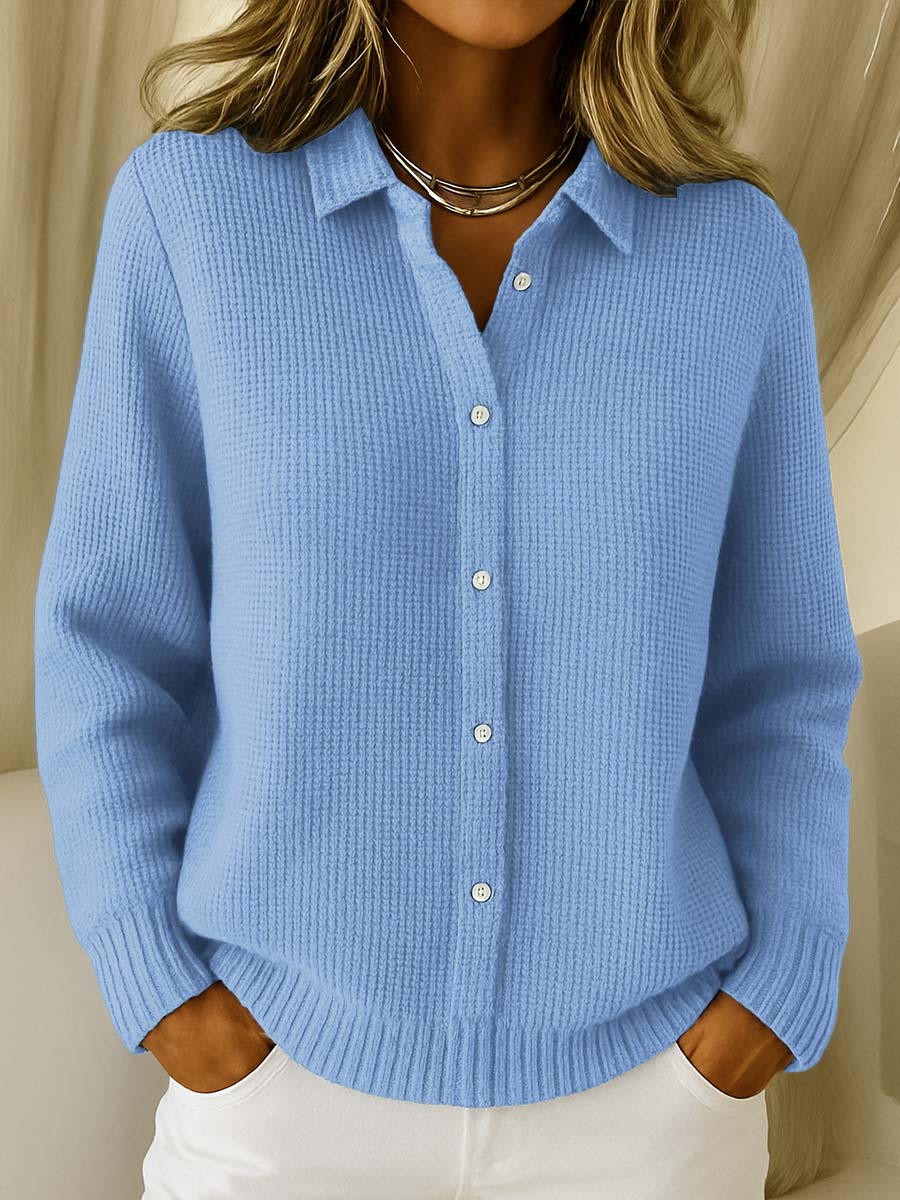 Camille | Cardigan a maglia testurizzata con bottoni frontali