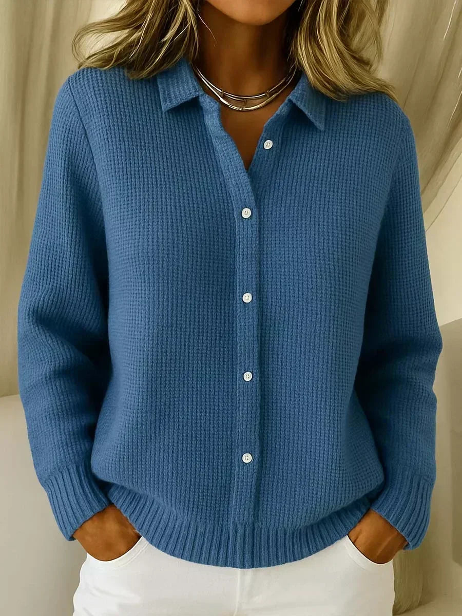 Camille | Cardigan a maglia testurizzata con bottoni frontali