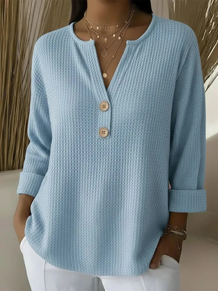Lucinda | Top Henley con bottoni
