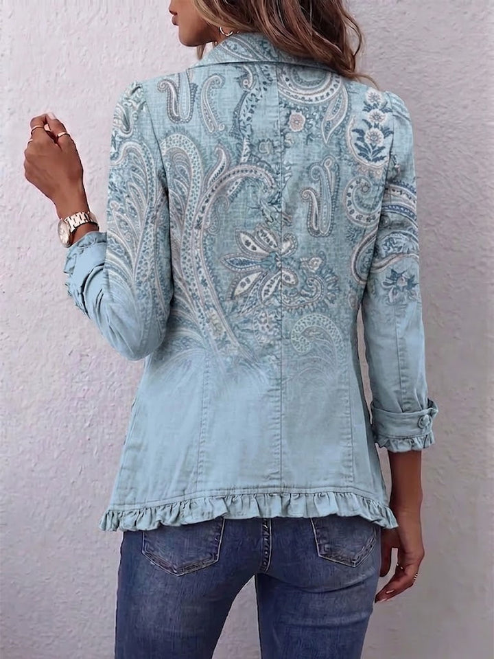Estrella | Giacca con volant a stampa paisley in stile vintage