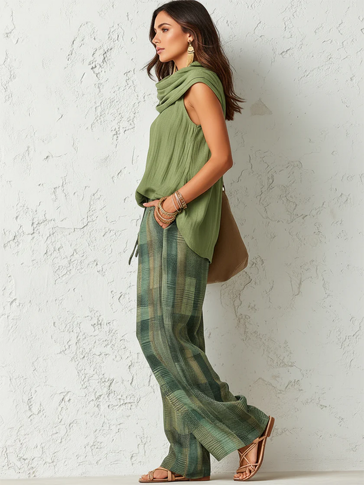 Bruna | Set smanicato con pantaloni ampi