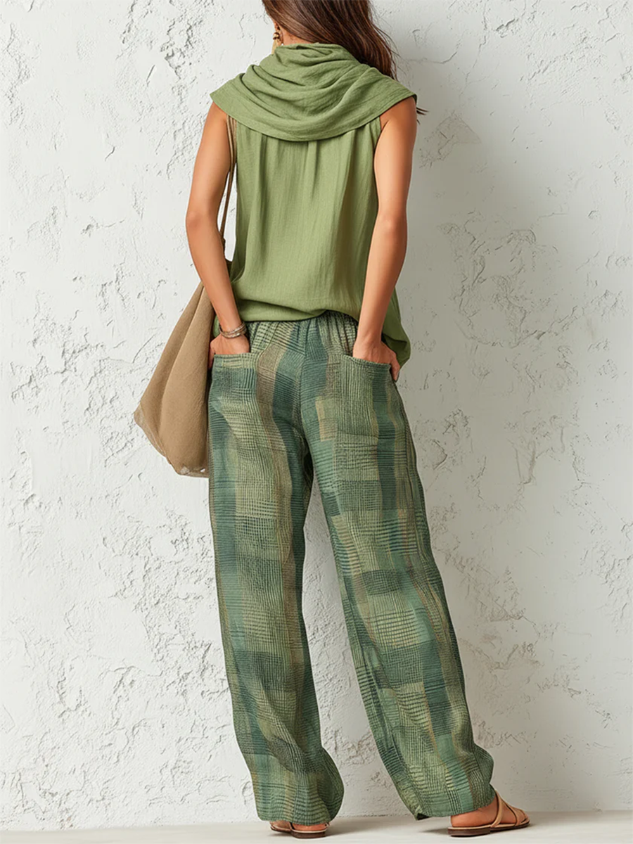 Bruna | Set smanicato con pantaloni ampi