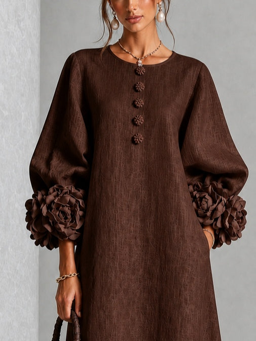 Abito midi Edwina a petali