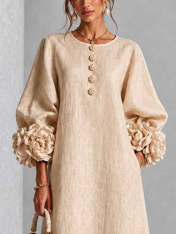 Abito midi Hazel a petali