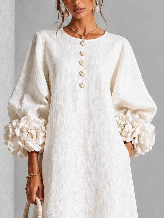 Abito midi Pearl a petali