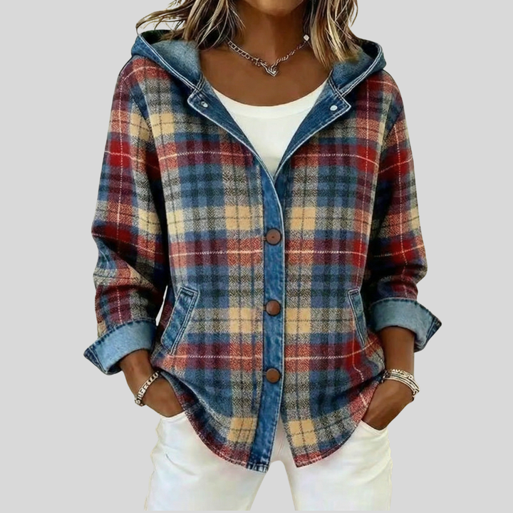 La giacca-camicia a quadri Tessa