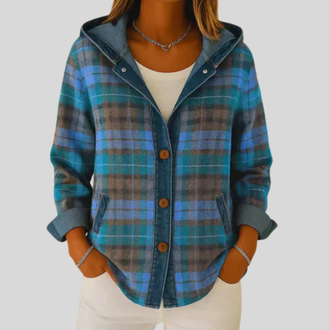 La giacca-camicia a quadri Tessa