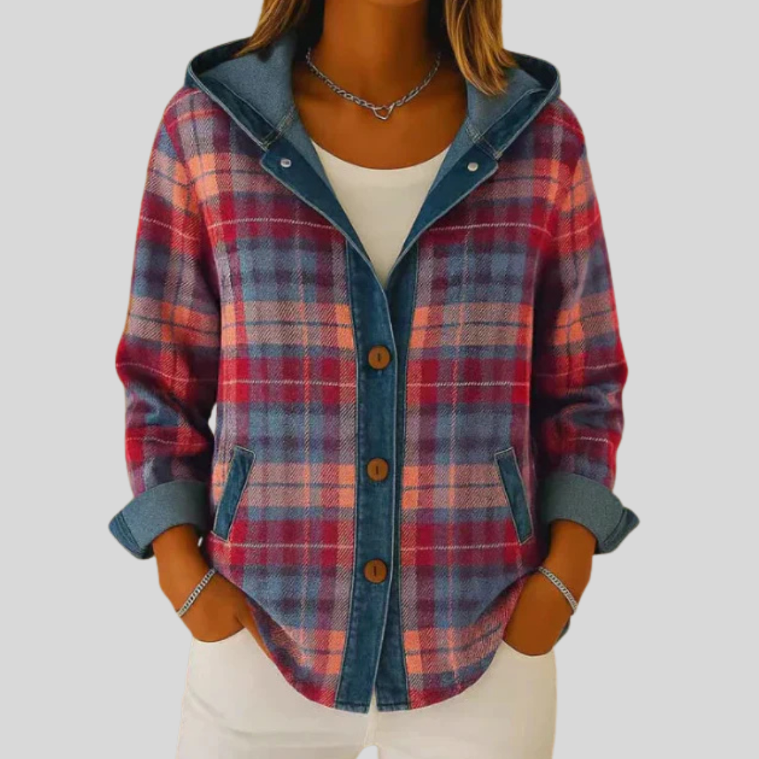 La giacca-camicia a quadri Tessa