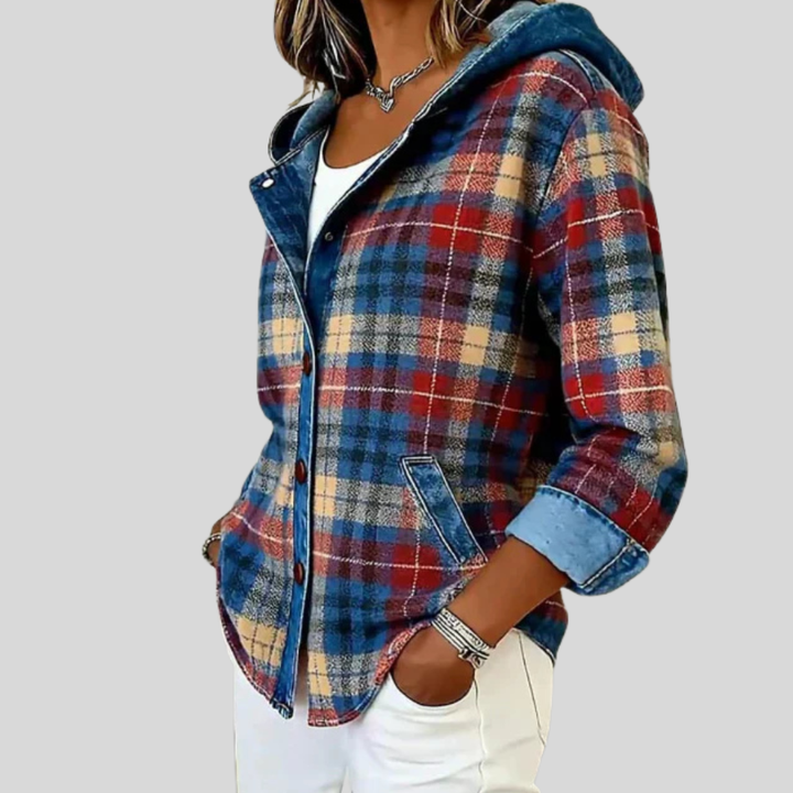 La giacca-camicia a quadri Tessa
